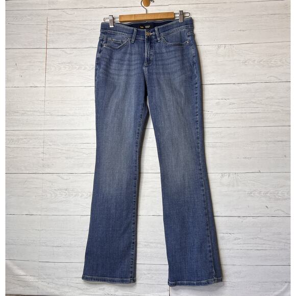Lee Jeans Womens Size 6 Medium Regular Fit Bootcut Mid Rise Flex Motion Denim - Picture 1 of 16